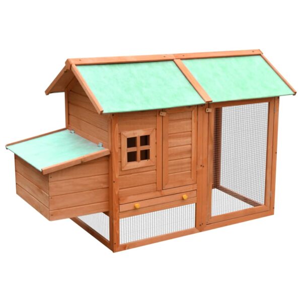 vidaXL Chicken Cage Solid Pine & Fir Wood 170x81x110 cm - Image 1