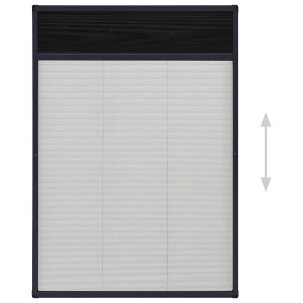 vidaXL Plisse Insect Screen for Windows Aluminium Anthracite 80x120 cm - Image 4