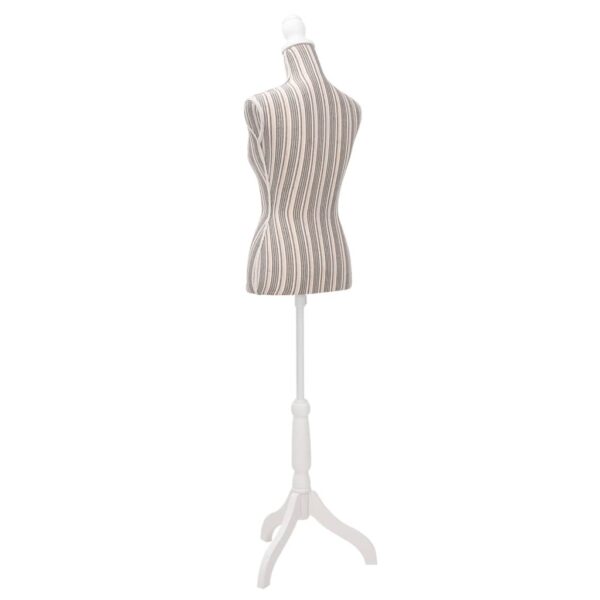 Ladies Bust Display Mannequin Linen With Stripes - Image 4