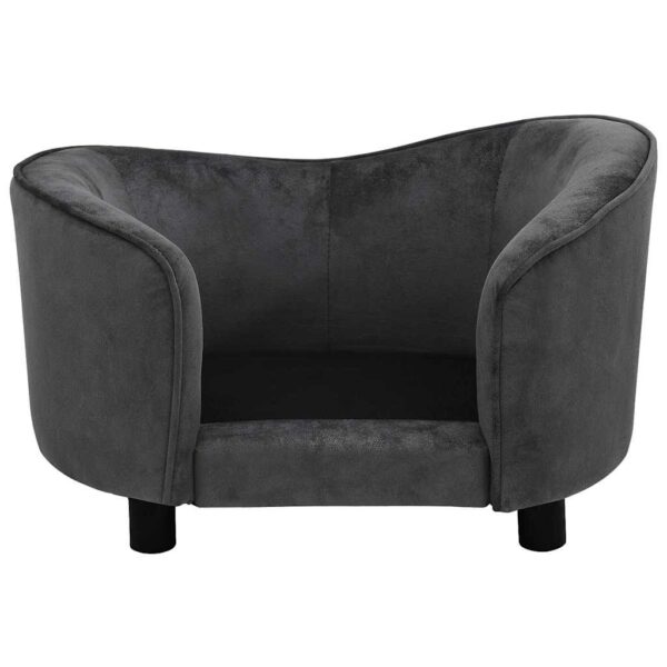 vidaXL Dog Sofa Dark Grey 69x49x40 cm Plush - Image 6