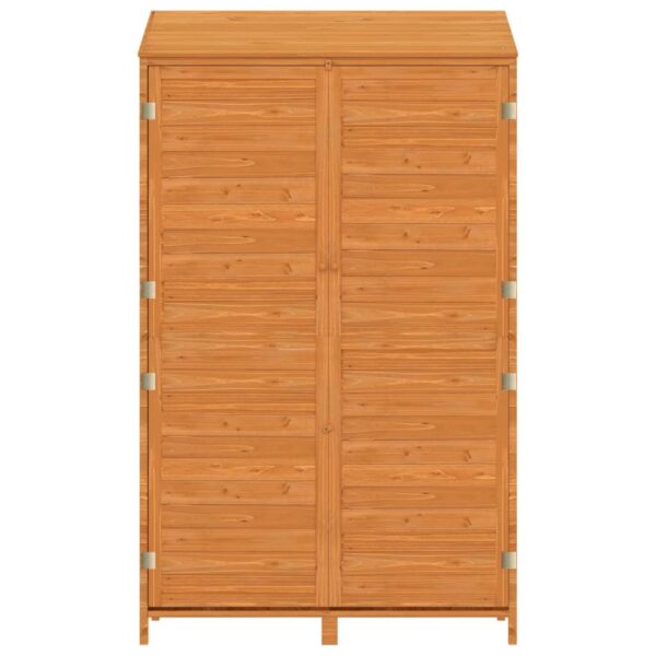vidaXL Garden Shed Brown 102x52x174.5 cm Solid Wood Fir - Image 4