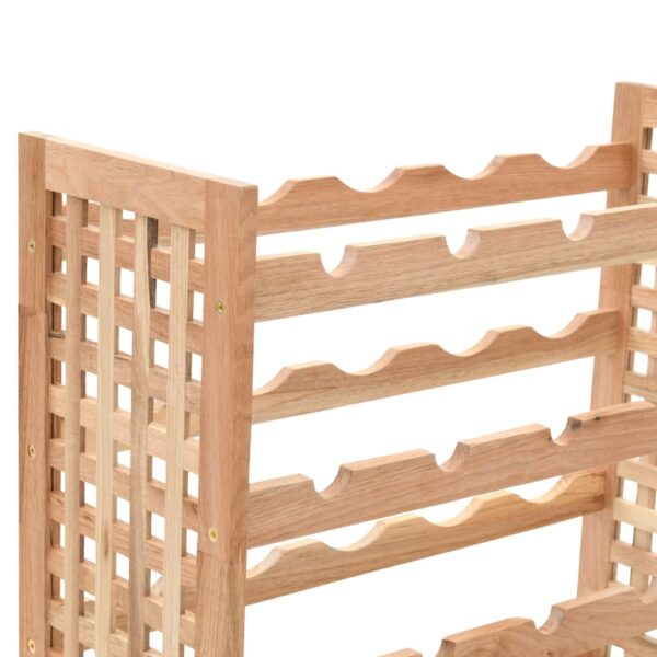 vidaXL Wine Rack for 25 Bottles Solid Walnut Wood 63x25x73 cm - Image 6