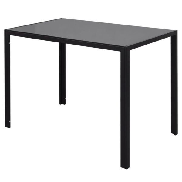 vidaXL Five Piece Dining Table Set Black and White - Image 4
