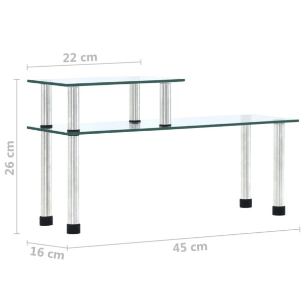 vidaXL Kitchen Shelf Transparent 45x16x26 cm Tempered Glass - Image 6