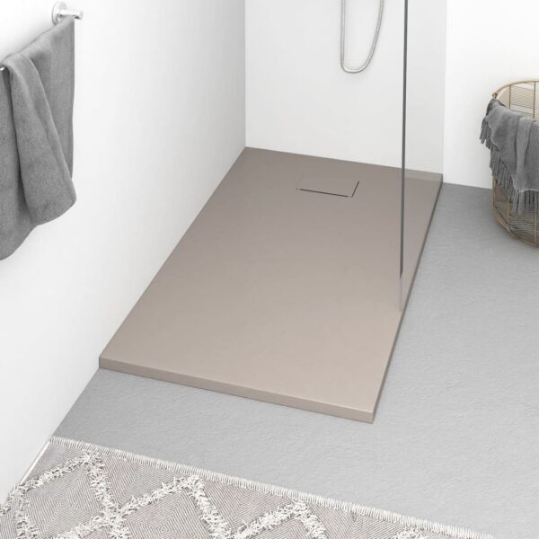 vidaXL Shower Base Tray SMC Brown 120x70 cm - Image 1