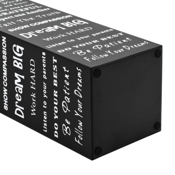 vidaXL Umbrella Stand Text Steel Black - Image 4
