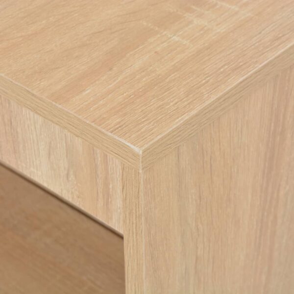 vidaXL Bar Table with Shelf Oak 110x50x103 cm - Image 5