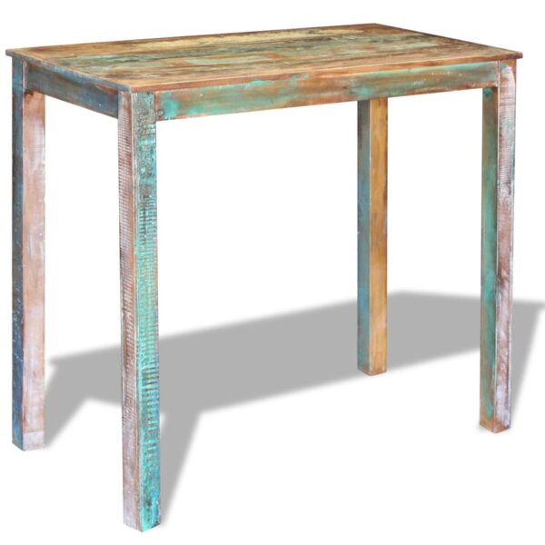 vidaXL Bar Table Solid Reclaimed Wood 115x60x107 cm - Image 5