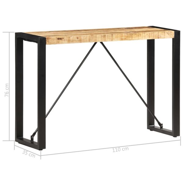 vidaXL Console Table 110x35x76 cm Solid Mango Wood - Image 6