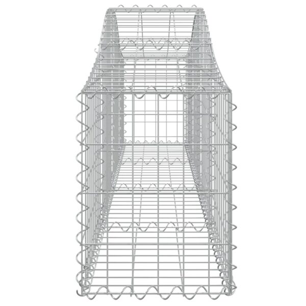 vidaXL Arched Gabion Basket 200x30x40/60 cm Galvanised Iron - Image 4