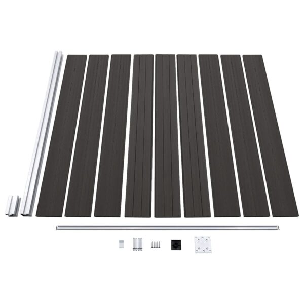 vidaXL Fence Panel WPC 175x186 cm Black - Image 4