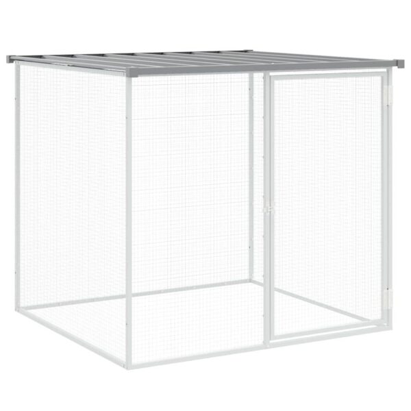 vidaXL Chicken Cage with Roof Light Grey 103x98x90 cm Galvanised Steel - Image 2