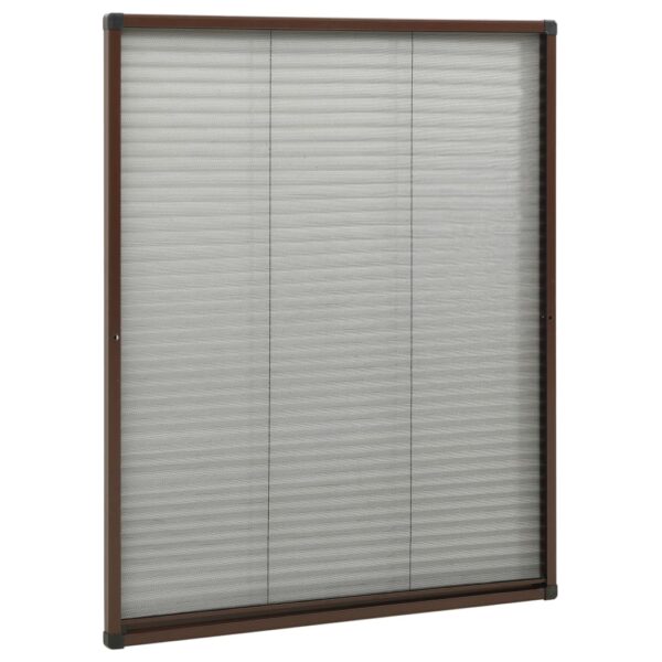 vidaXL Plisse Insect Screen for Windows Aluminium Brown 80x100 cm - Image 3