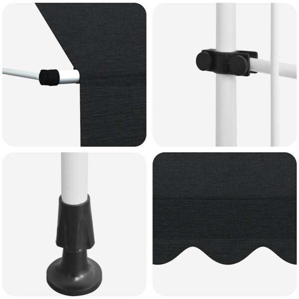 vidaXL Manual Retractable Awning 200 cm Anthracite - Image 7
