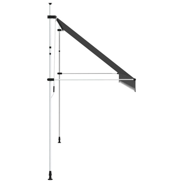 vidaXL Manual Retractable Awning 400 cm Anthracite - Image 4