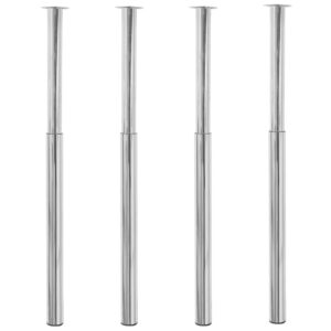 vidaXL Telescopic Table Legs 4 pcs Chrome 710 mm-1100 mm