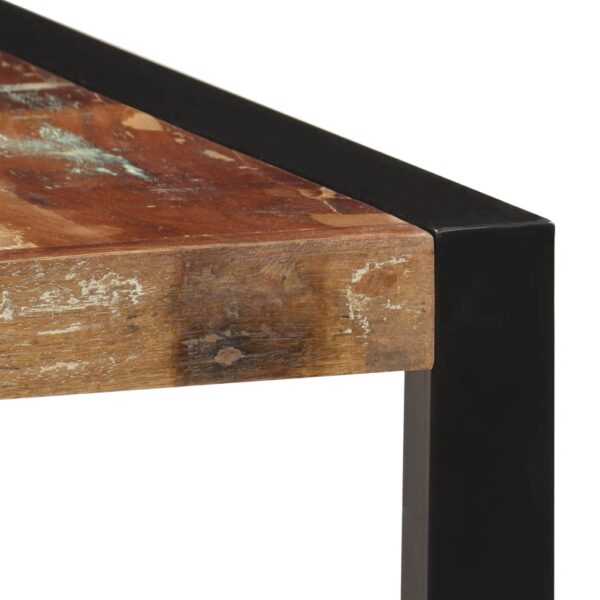 vidaXL Dining Table 160x80x75 cm Solid Reclaimed Wood - Image 4