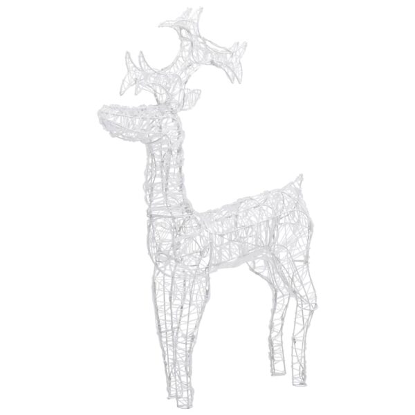 vidaXL Reindeer Christmas Decoration 90 LEDs 60x16x100 cm Acrylic - Image 2