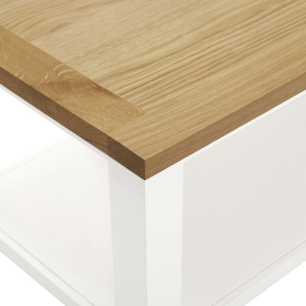 vidaXL Coffee Table 110x55x40 cm Solid Oak Wood - Image 5
