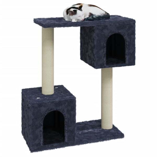 vidaXL Cat Tree with Sisal Scratching Posts Dark Grey 60 cm - Image 3