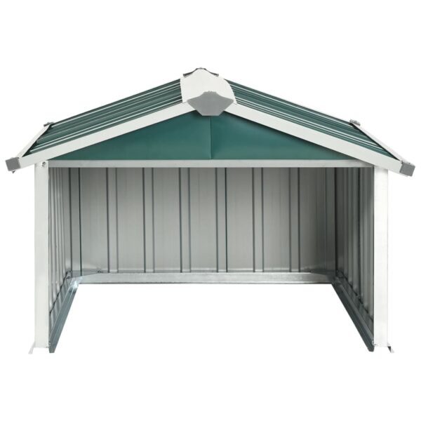 vidaXL Garden Robot Lawnmower Shed 92x97x63 cm Galvanised Steel Green - Image 4