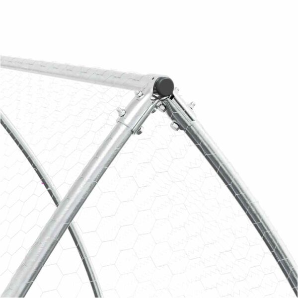 vidaXL Chicken Cage Silver 100x105x120 cm Galvanised Steel - Image 8
