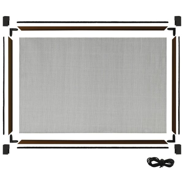 vidaXL Extendable Insect Screen for Windows Brown (75-143)x50 cm - Image 6