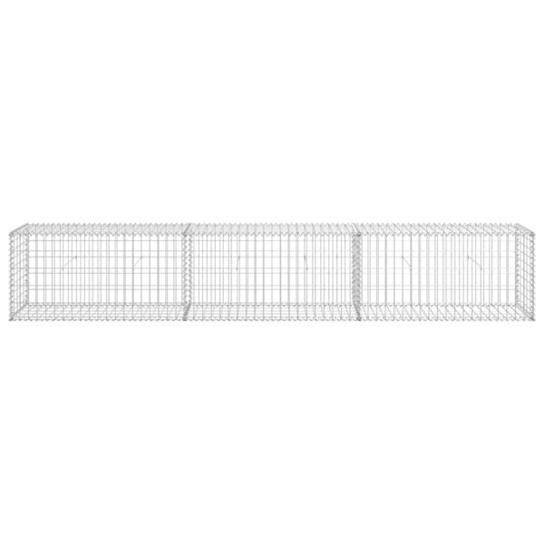 vidaXL Gabion Wall with Covers Galvanised Steel 300x50x50 cm - Image 5