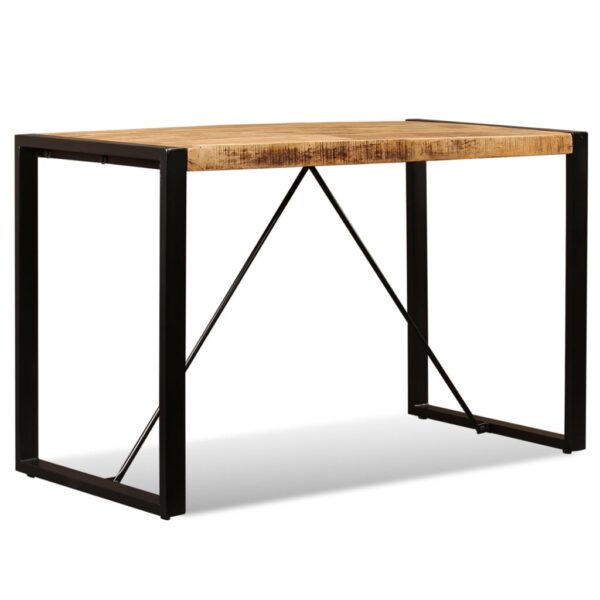 vidaXL Dining Table Solid Rough Mango Wood 120 cm - Image 5