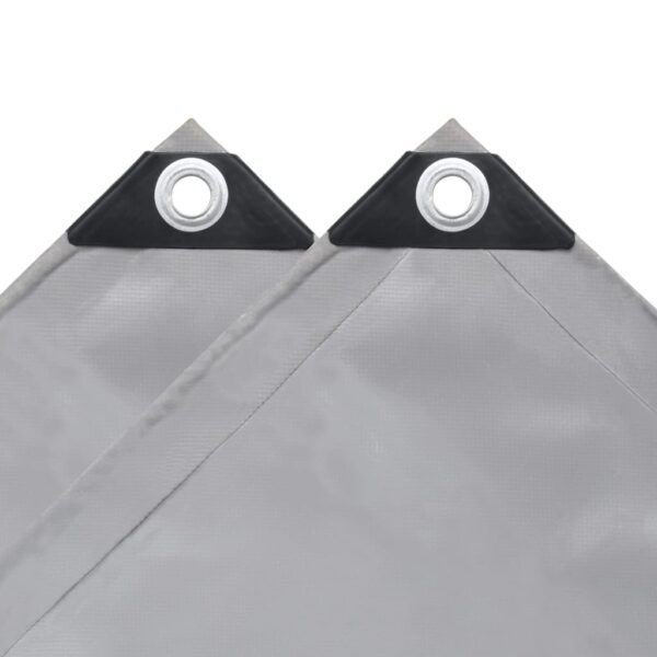 vidaXL Tarpaulin 650 g/m² 5x6 m Grey - Image 4
