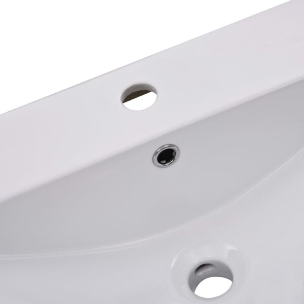 vidaXL Built-in Basin 101x39.5x18.5 cm Ceramic White - Image 5