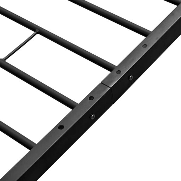 vidaXL Bed Frame without Mattress Black Metal King Single Size - Image 6