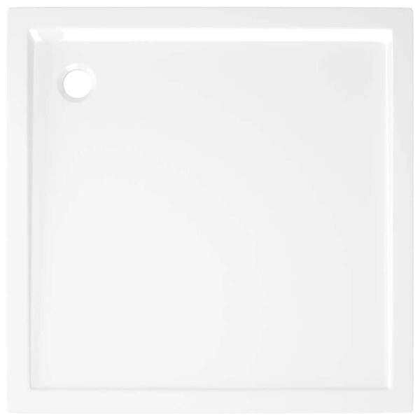 vidaXL Square ABS Shower Base Tray White 80x80 cm - Image 6
