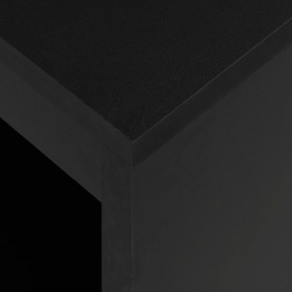 vidaXL Bar Table with Shelf Black 110x50x103 cm - Image 5