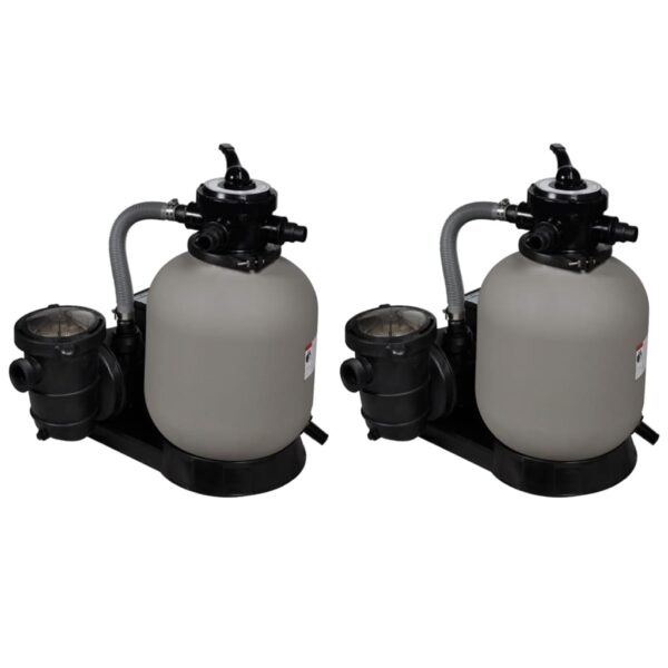 vidaXL Sand Filter Pumps 2 pcs 600 W 17000 l/h - Image 1