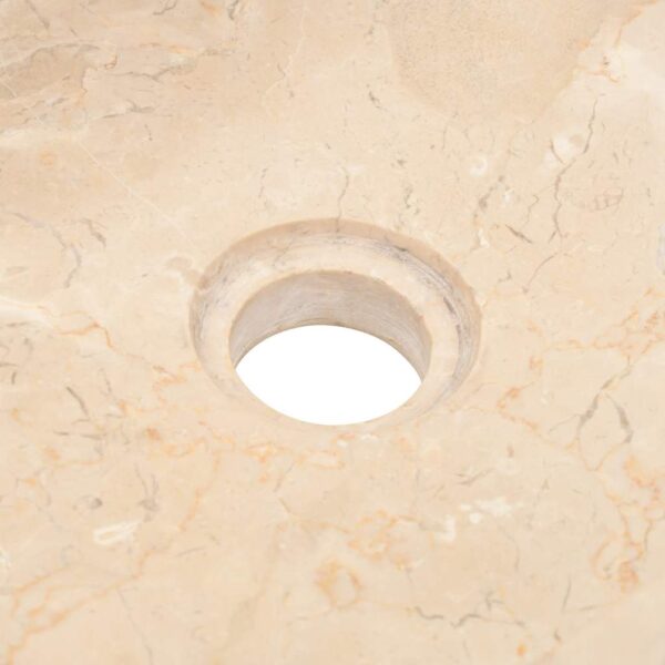 vidaXL Sink 45x30x12 cm Marble High Gloss Cream - Image 9