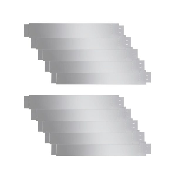 vidaXL Set of 10 Flexible Lawn Fence Galvanised Steel 100 x 14 cm - Image 2