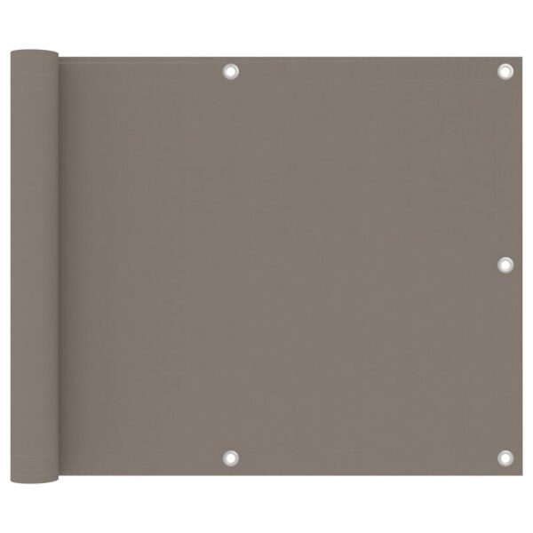 vidaXL Balcony Screen Taupe 75x500 cm Oxford Fabric - Image 1