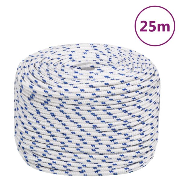 vidaXL Boat Rope White 10 mm 25 m Polypropylene - Image 1