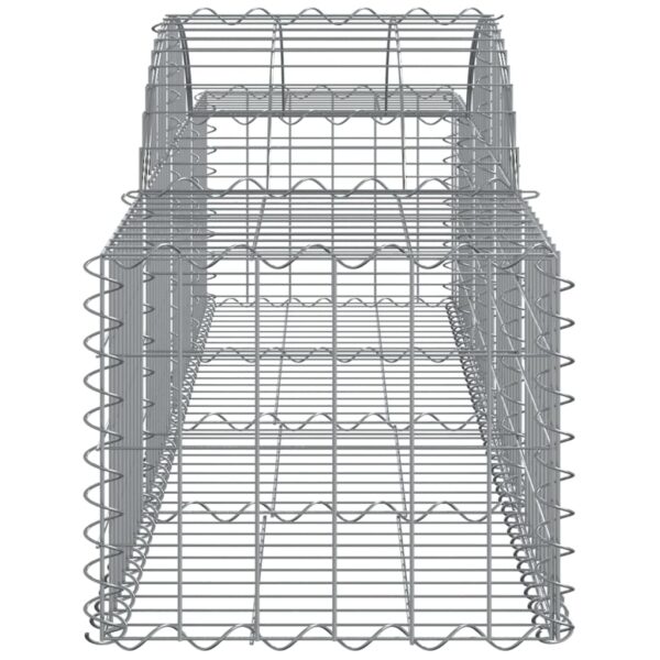 vidaXL Arched Gabion Basket 200x50x40/60 cm Galvanised Iron - Image 4
