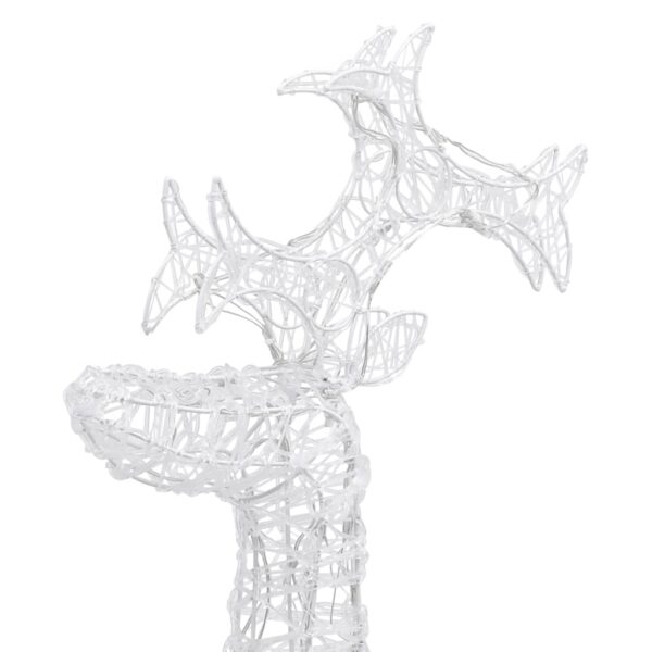 vidaXL Reindeer Christmas Decoration 90 LEDs 60x16x100 cm Acrylic - Image 5