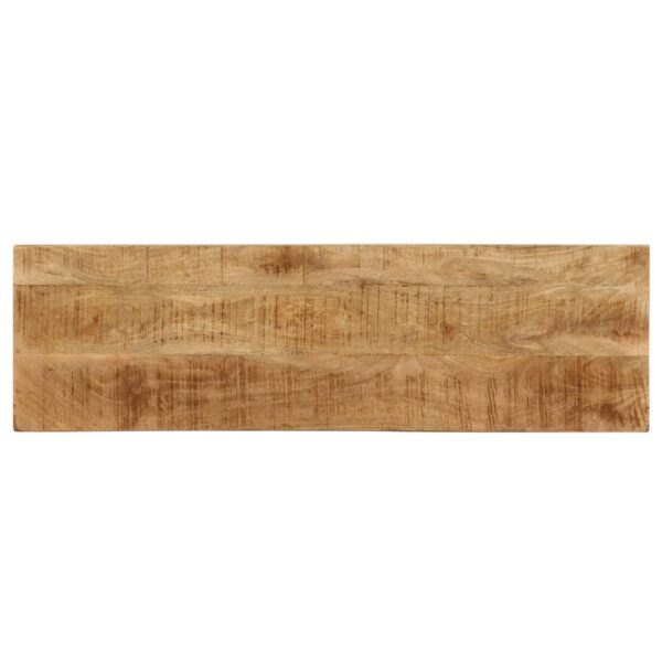 vidaXL Console Table 120x35x76 cm Solid Wood Mango and Steel - Image 5