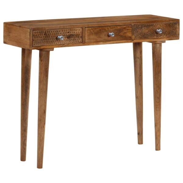 vidaXL Console Table Solid Mango Wood 102x30x79 cm - Image 13