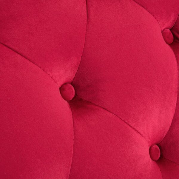 vidaXL Chaise Lounge Red Velvet - Image 7