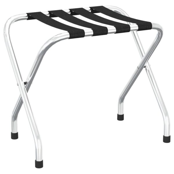 vidaXL Luggage Rack Black and Silver 56x40x49 cm - Image 2
