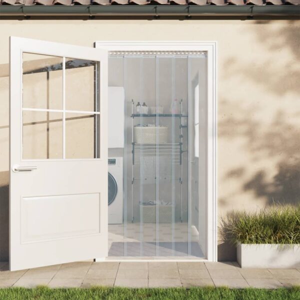 vidaXL Door Curtain Transparent 200 mmx1.6 mm 50 m PVC - Image 1