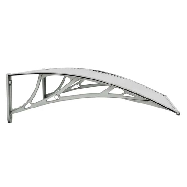 vidaXL Door Canopy Grey and Transparent 80x75 cm Polycarbonate - Image 5