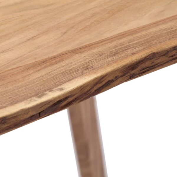 vidaXL Dining Table 140x80x76 cm Solid Acacia Wood - Image 5
