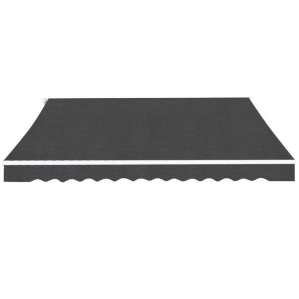 vidaXL Folding Awning Manual Operated 400 cm Anthracite - Image 2