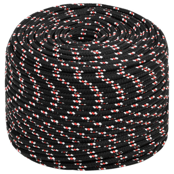 vidaXL Boat Rope Black 6 mm 25 m Polypropylene - Image 2